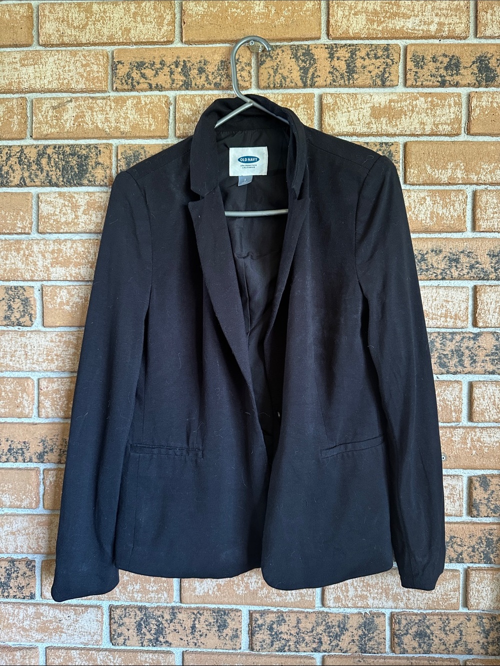 Old Navy Black Women's Blazer Jacket - Classic Notch Lapel